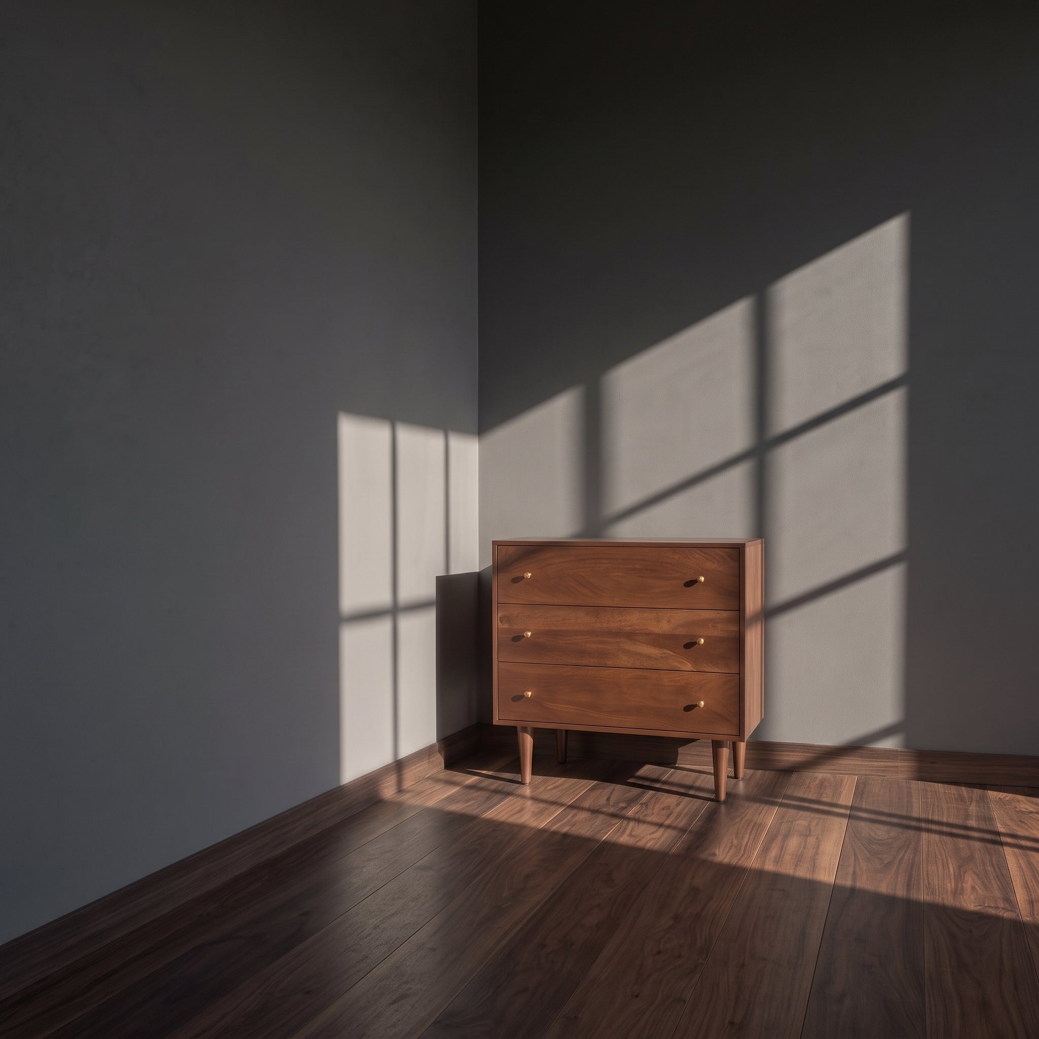 noko様　未使用　fishe &lily Oslo chest Fishe & Lilly Scandi Solid Wood 3-Drawer Chest, Walnut Finish, 80cm