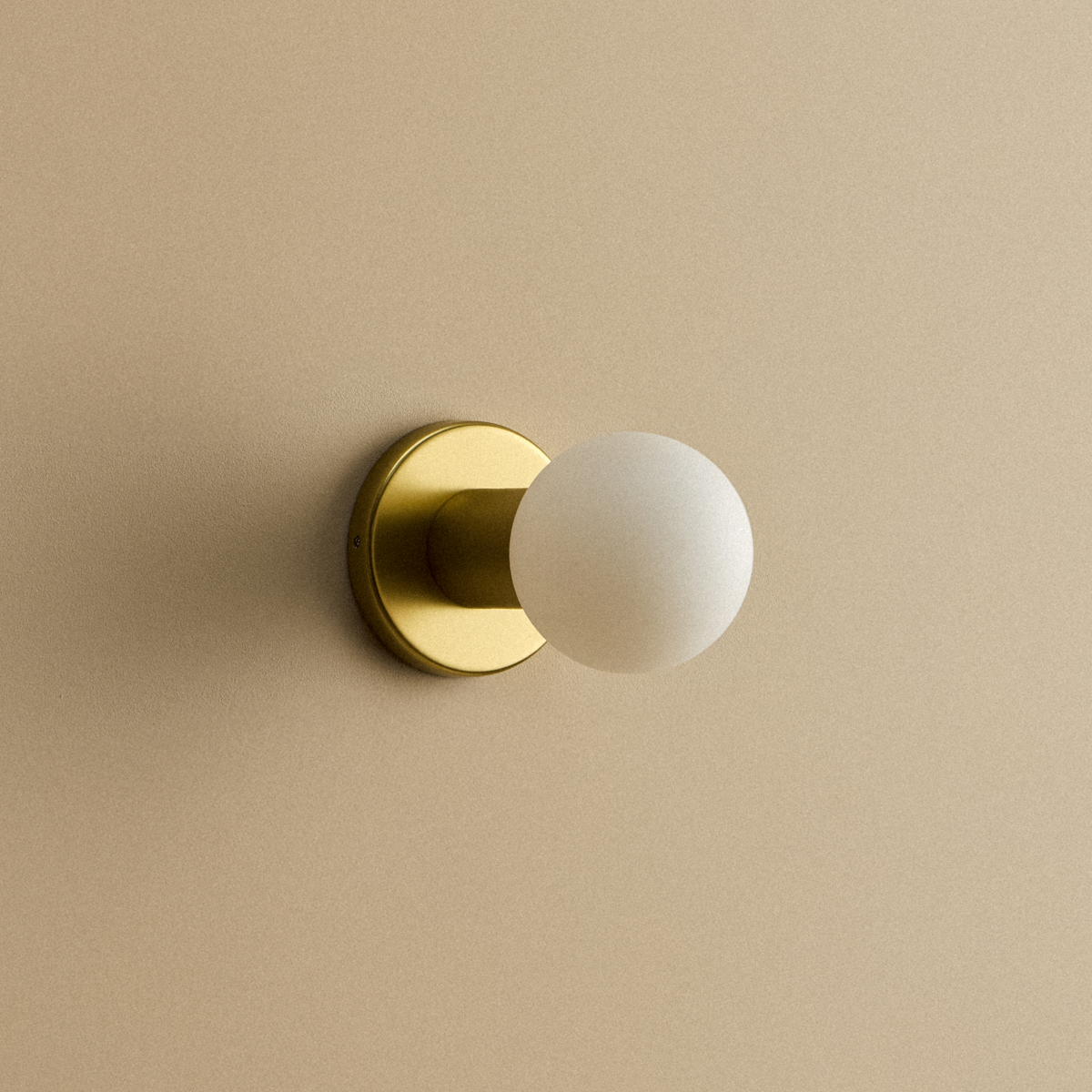 Lochan Wall Light in Brass + Sphere III