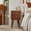 Scandinavian Dark Walnut Logan Narrow Bedside Table