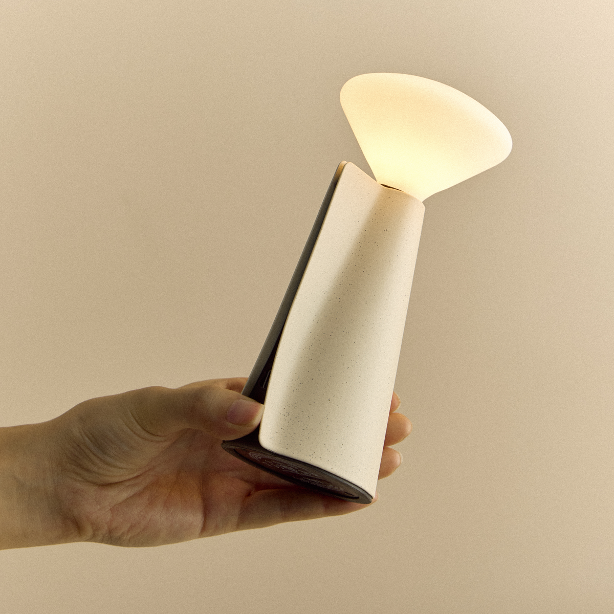 Mantle Portable Lamp in Stone White - Set of 2