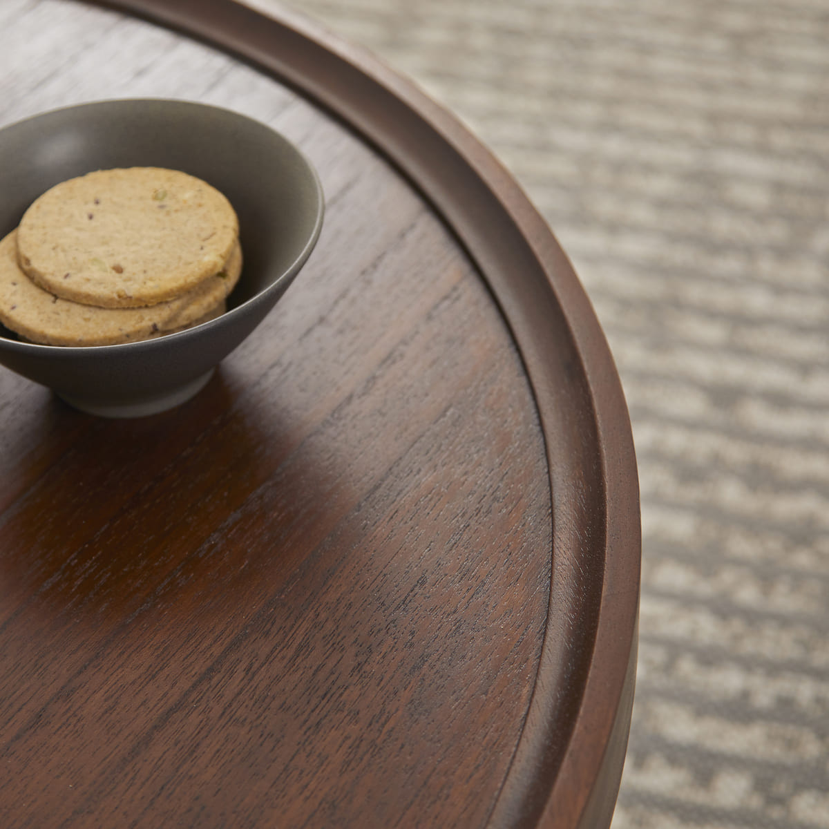 Norway Dark Walnut Round Coffee Table