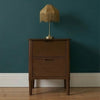 Norway Dark Walnut Wooden Bedside Table