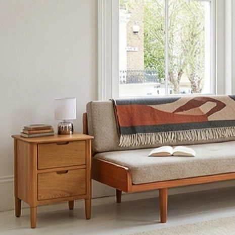 Norway Oak Wooden Bedside Table