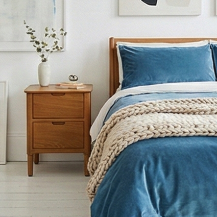 Norway Oak Wooden Bedside Table