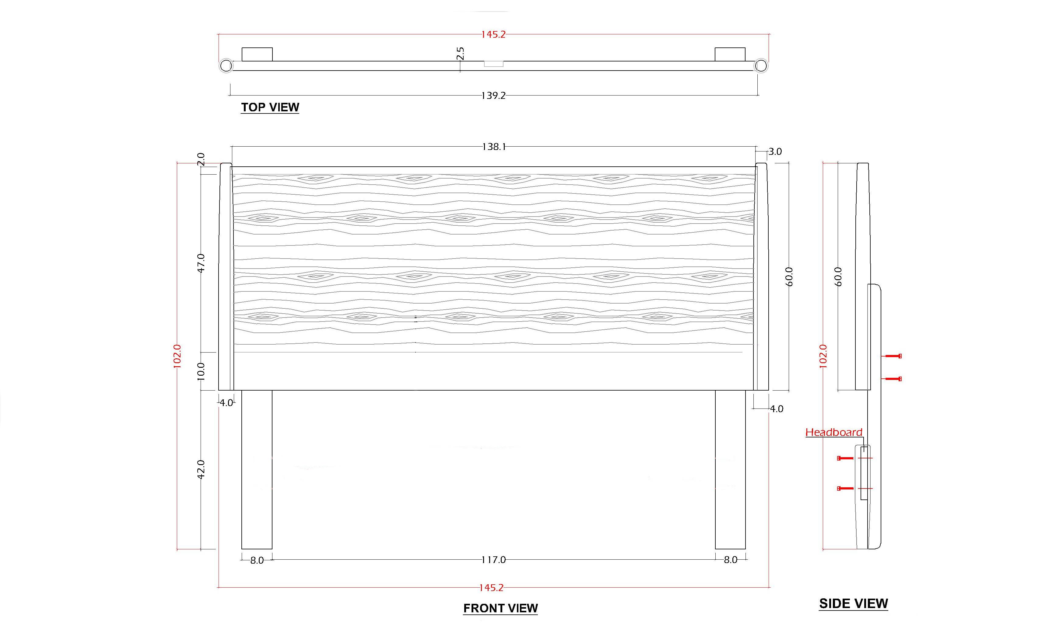 Norway Dark Walnut Double Bed Frame