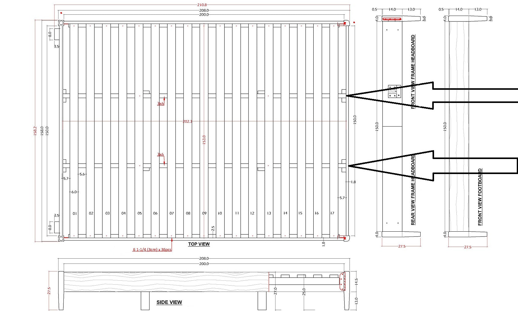 Norway Dark Walnut King Size Bed Frame