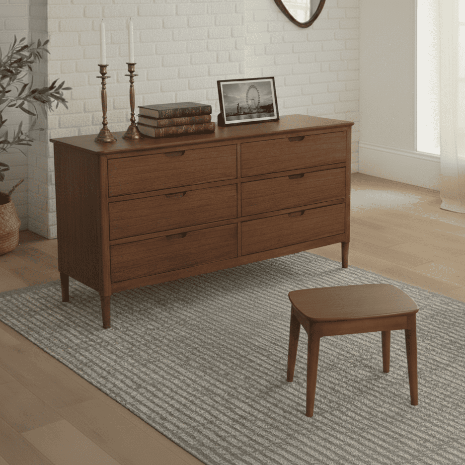 Norway Dark Walnut 6 Drawer Chest of Drawers