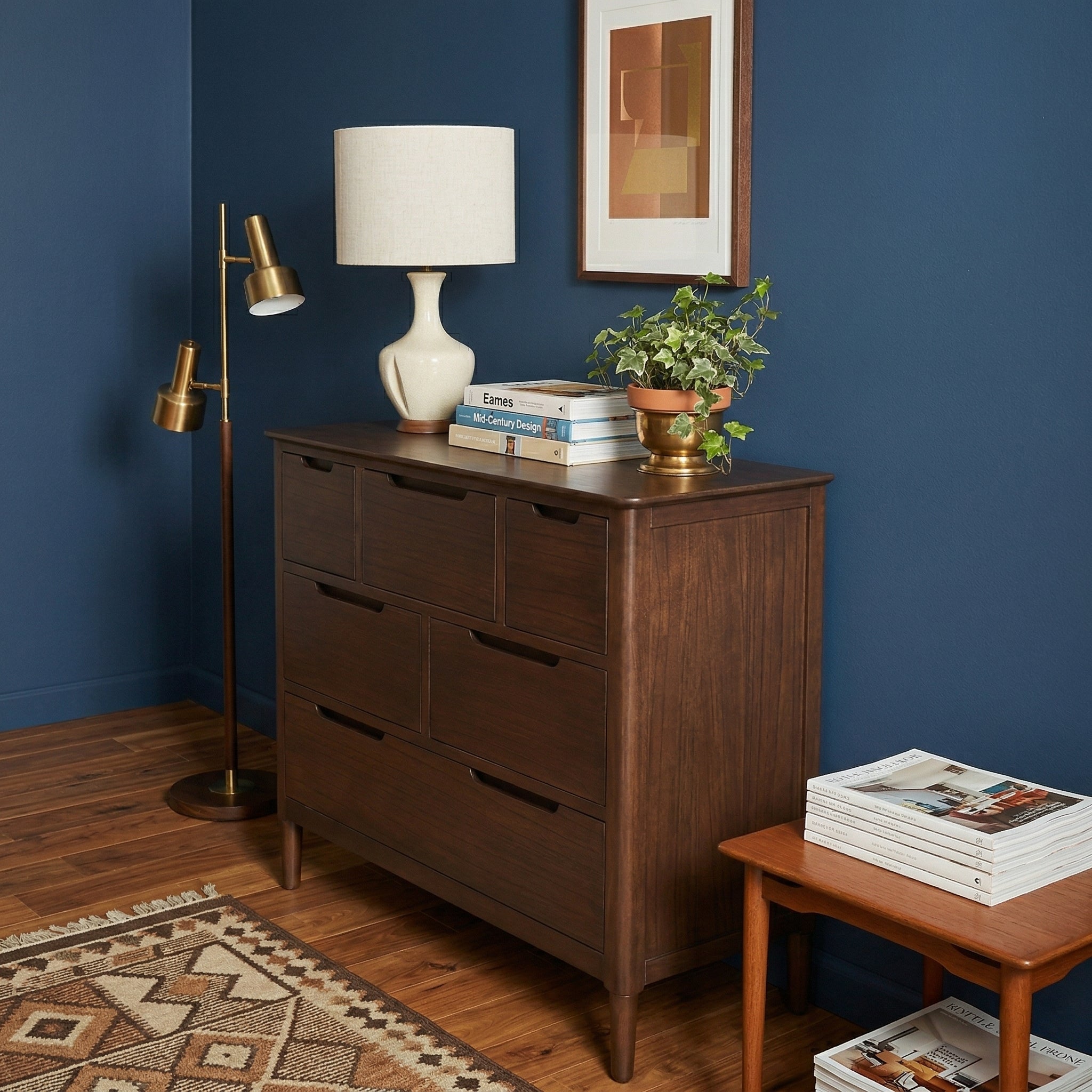 Norway Dark Walnut 3-2-1 Graduated Chest of Drawers