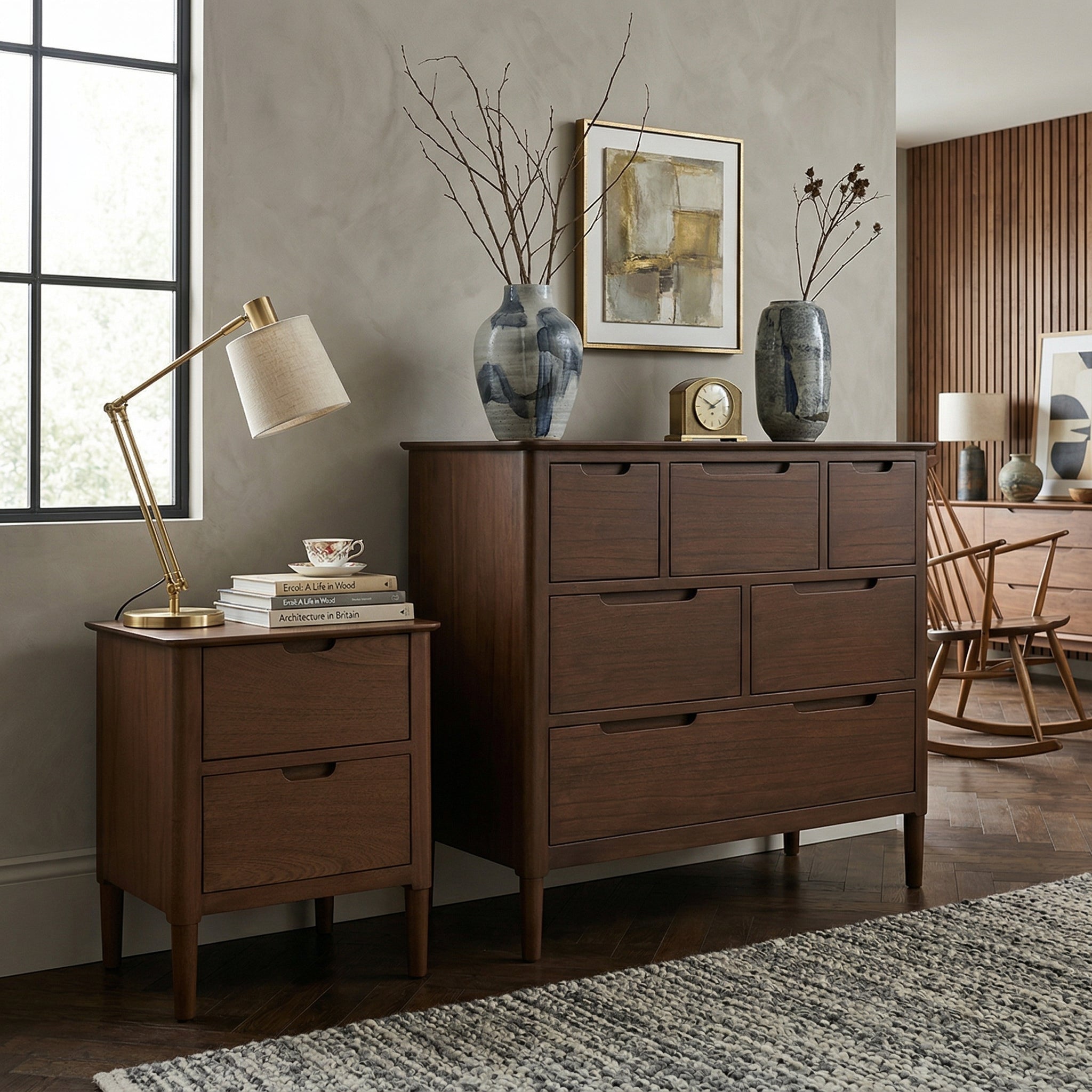 Norway Dark Walnut 3-2-1 Graduated Chest of Drawers