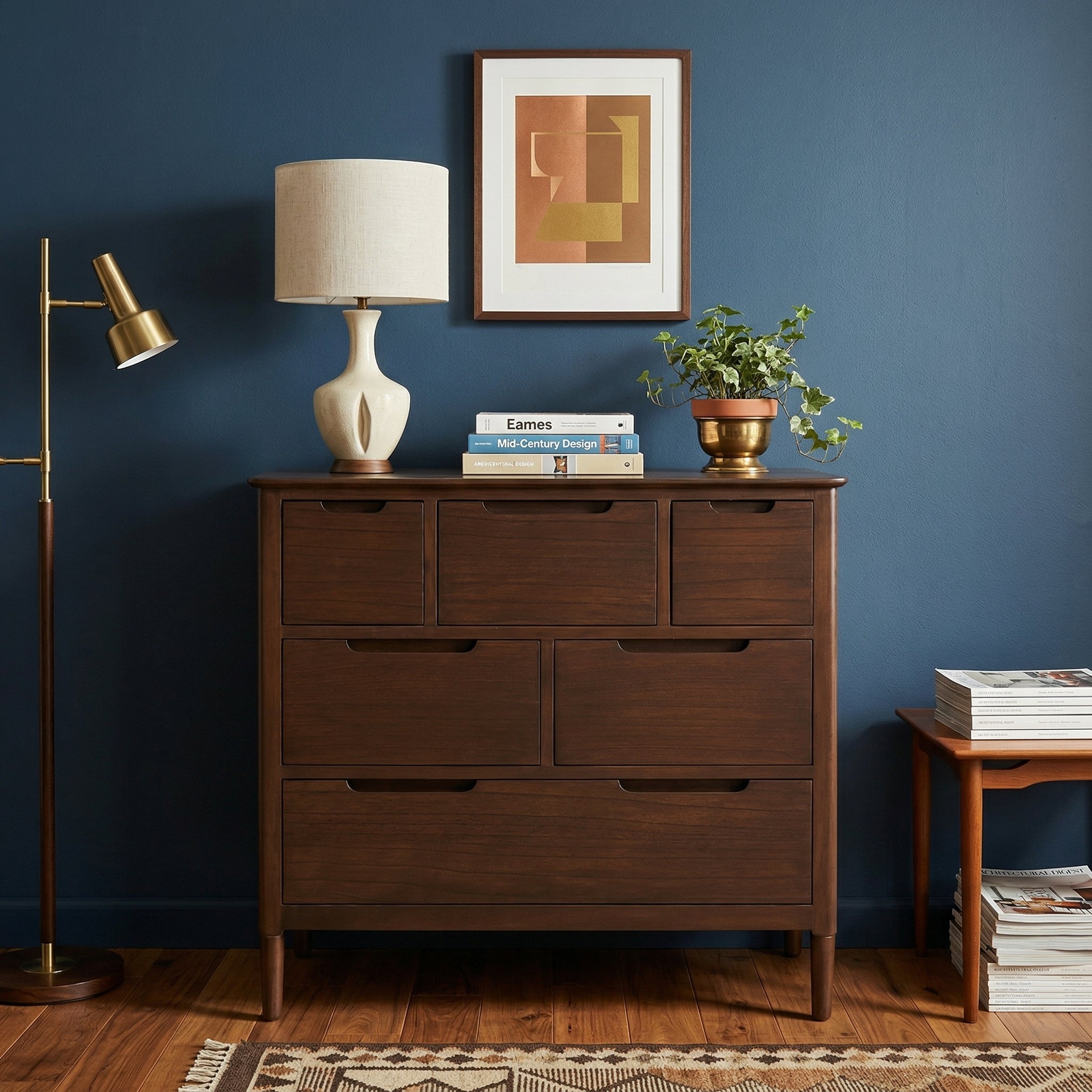 Norway Dark Walnut 3-2-1 Graduated Chest of Drawers