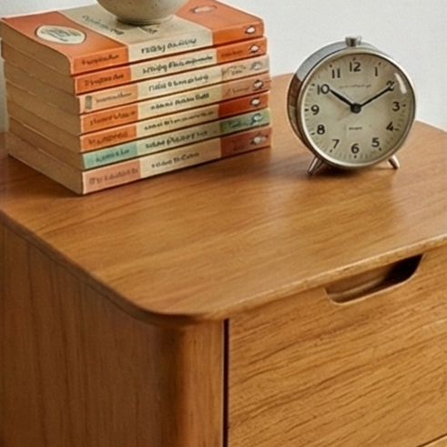 Norway Narrow Oak Bedside Table