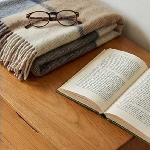 Norway Narrow Oak Bedside Table