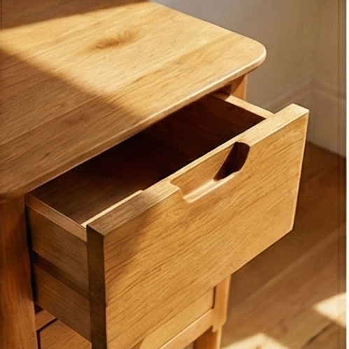 Norway Narrow Oak Bedside Table