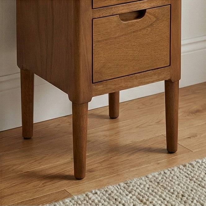 Norway Narrow Smoked Oak Bedside Table