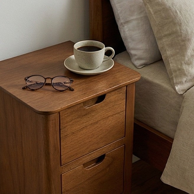 Norway Narrow Smoked Oak Bedside Table