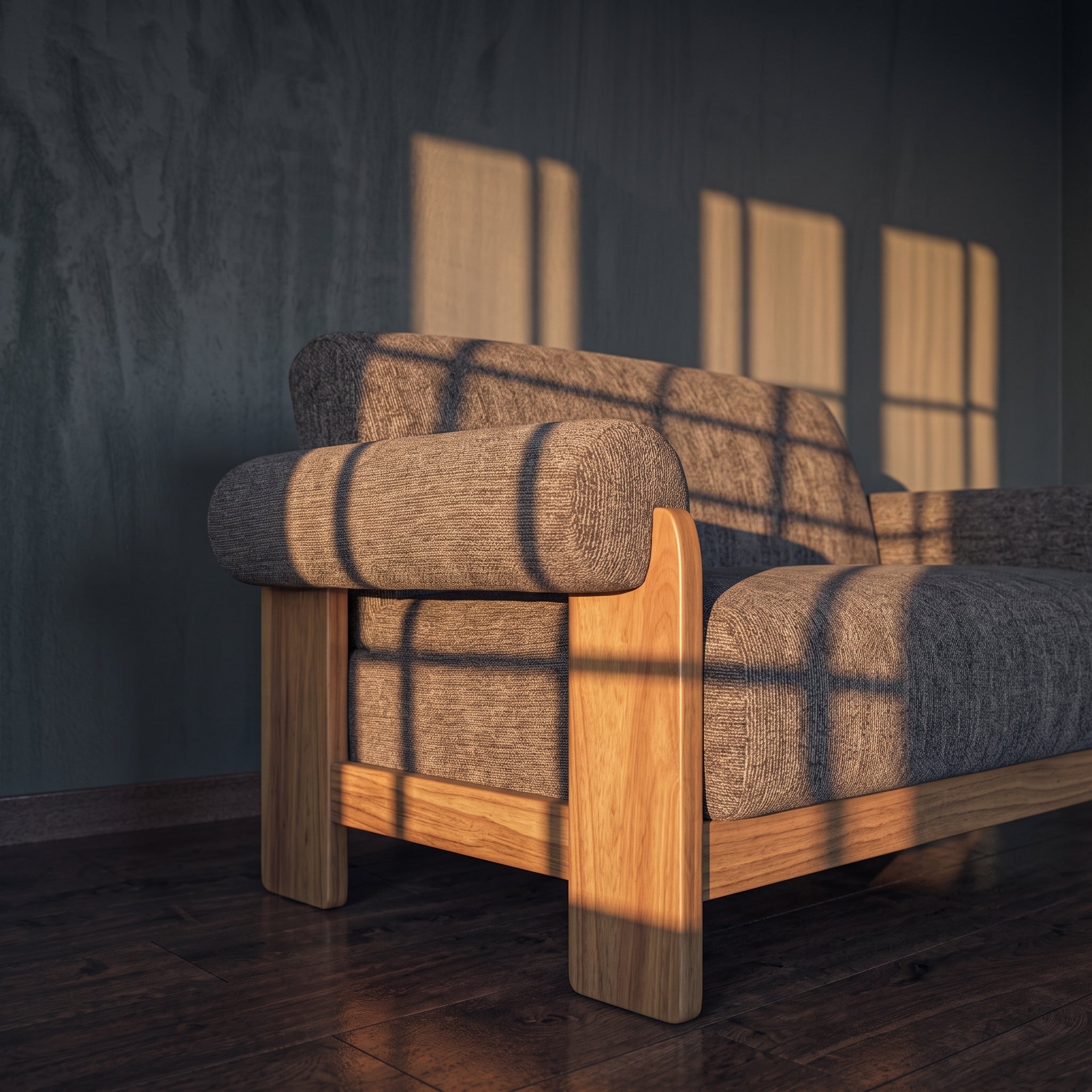 Norway Mid-Century Modern Sofa Bed, Grey