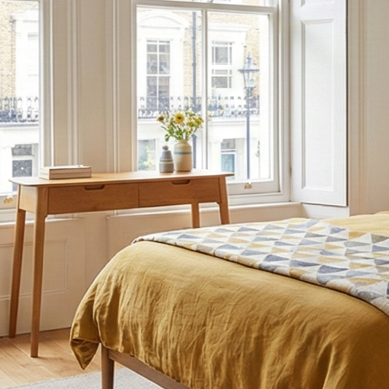 Norway 2 Drawer Wooden Dressing Table and Desk