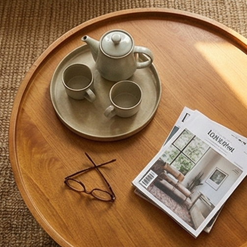 Norway Round Oak Coffee Table