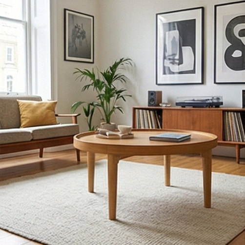 Norway Round Oak Coffee Table