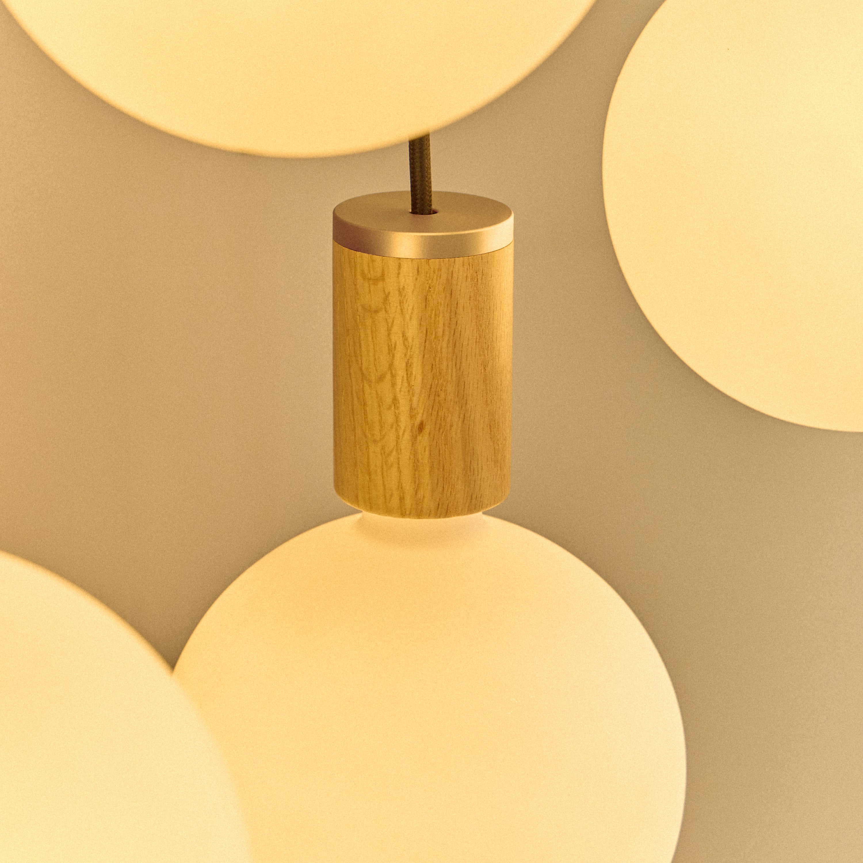 Sphere IV Pendant Light in Oak