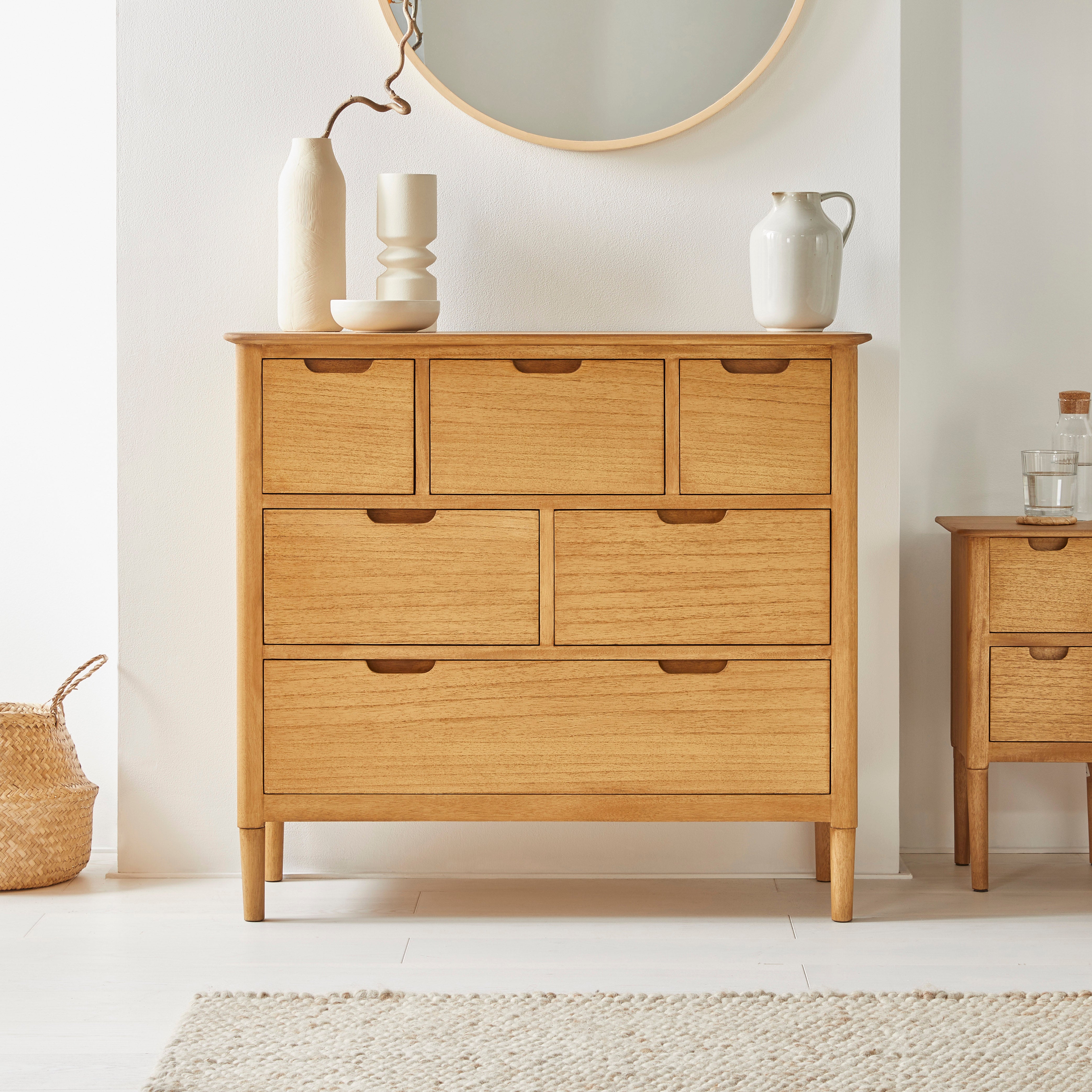 Norway Oak 3-2-1 Graduated Drawers Chest