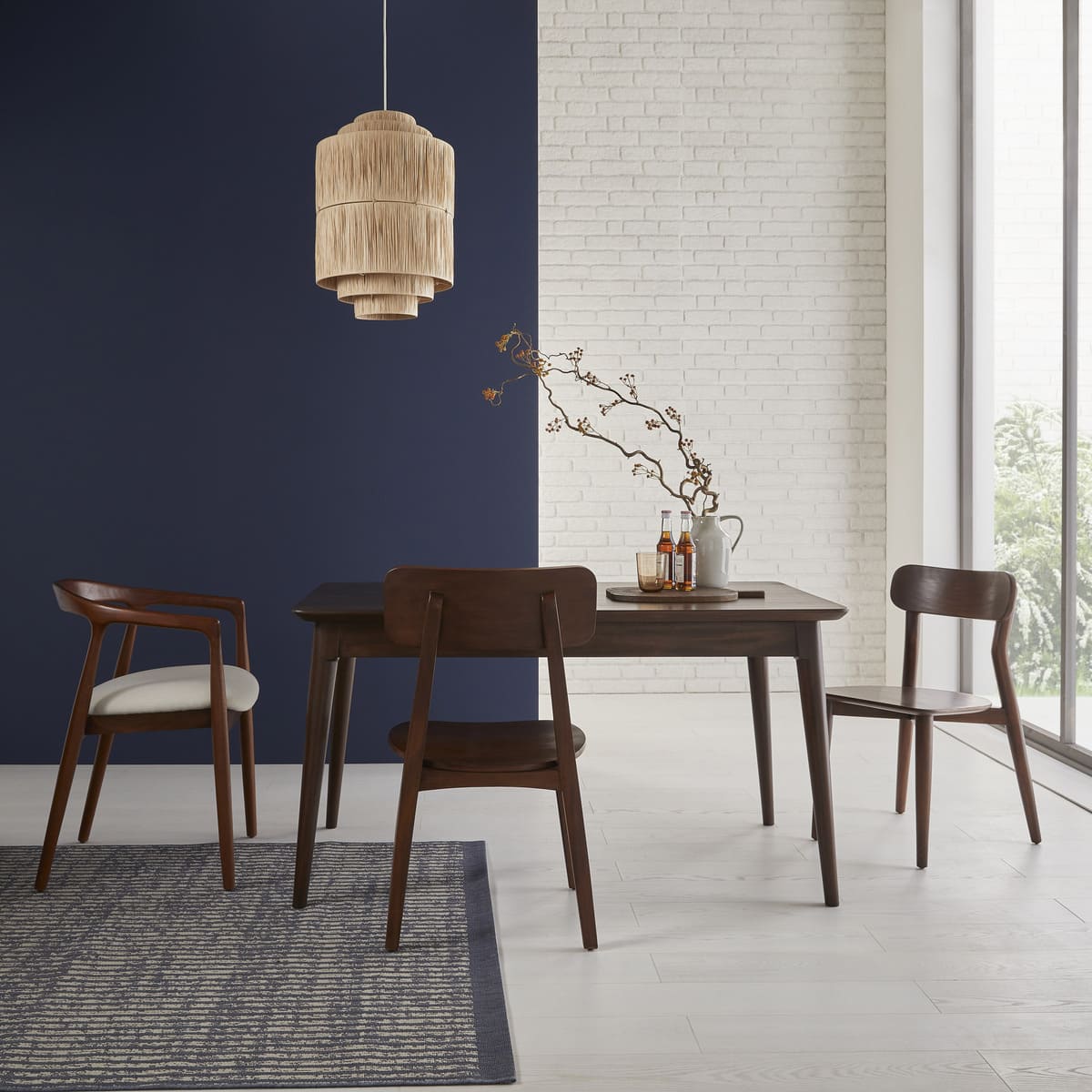 Norway Dark Walnut Extending Dining Table