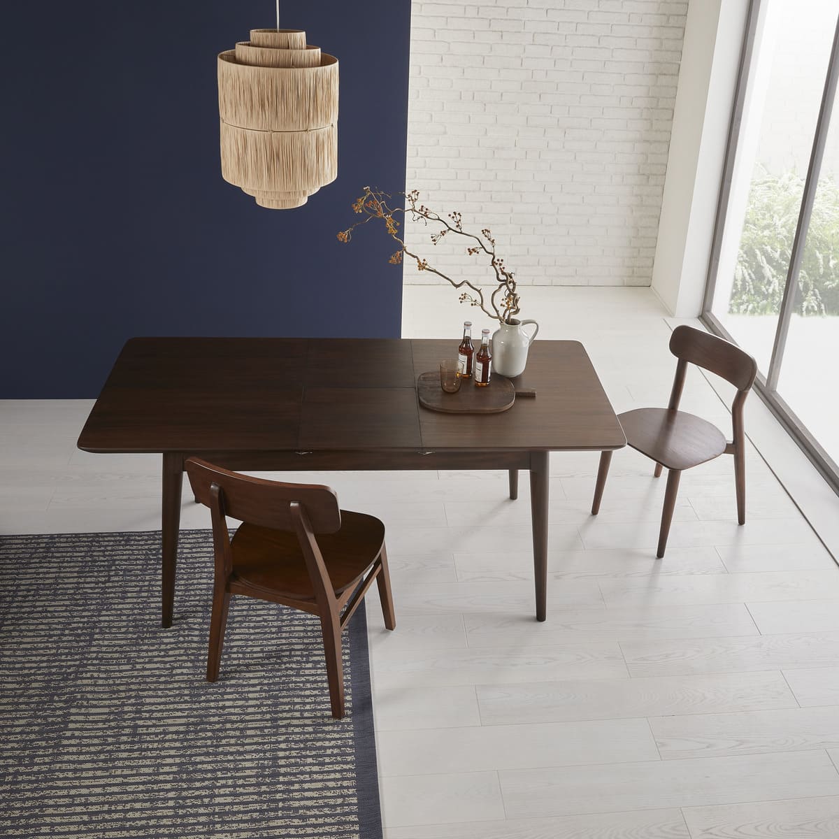 Norway Dark Walnut Extending Dining Table