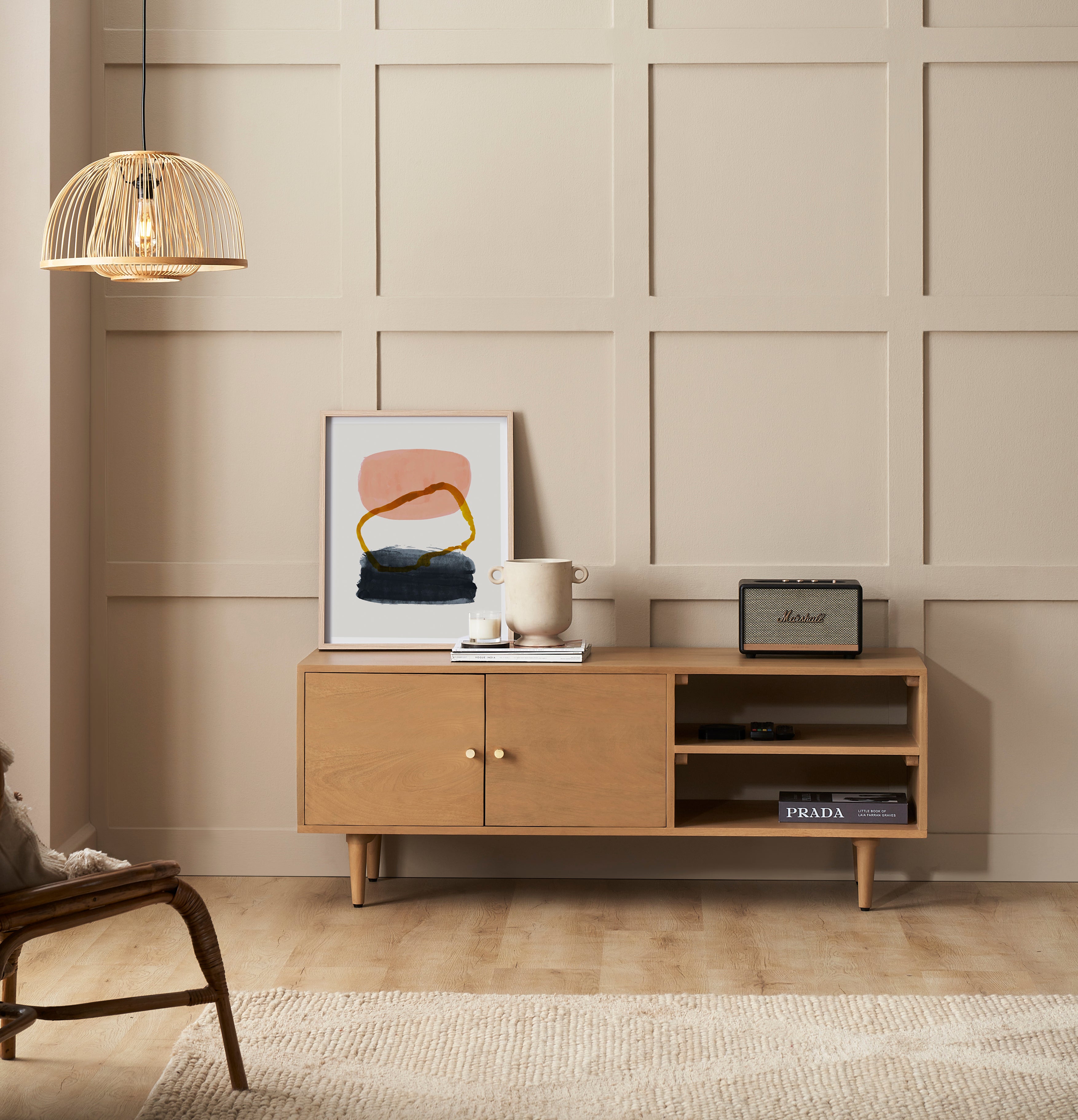 Scandinavian Light Oak Oslo TV Stand