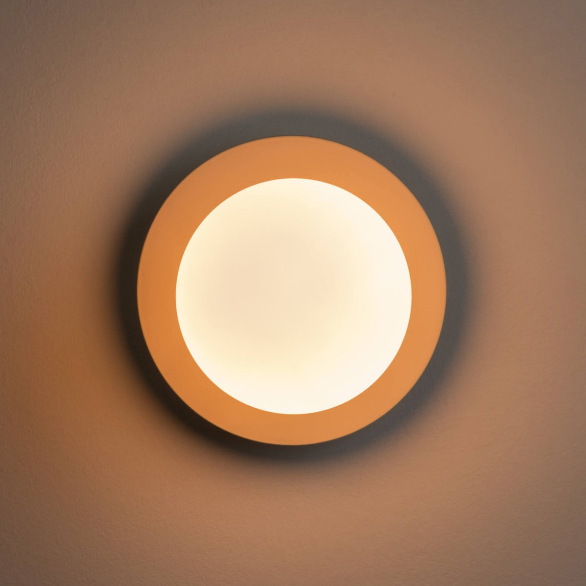 Sand grey opal disk wall light