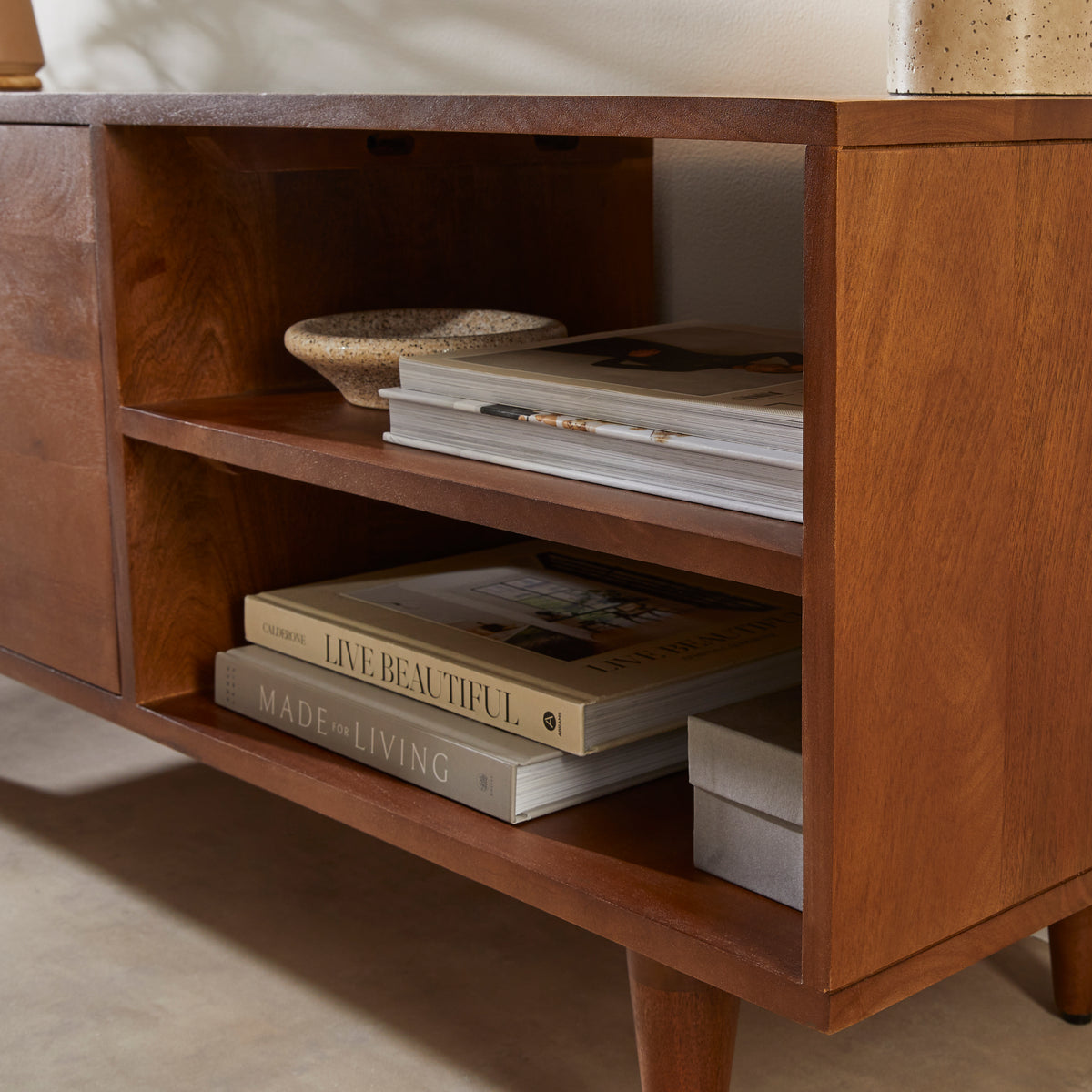 Scandinavian Walnut Oslo TV Stand
