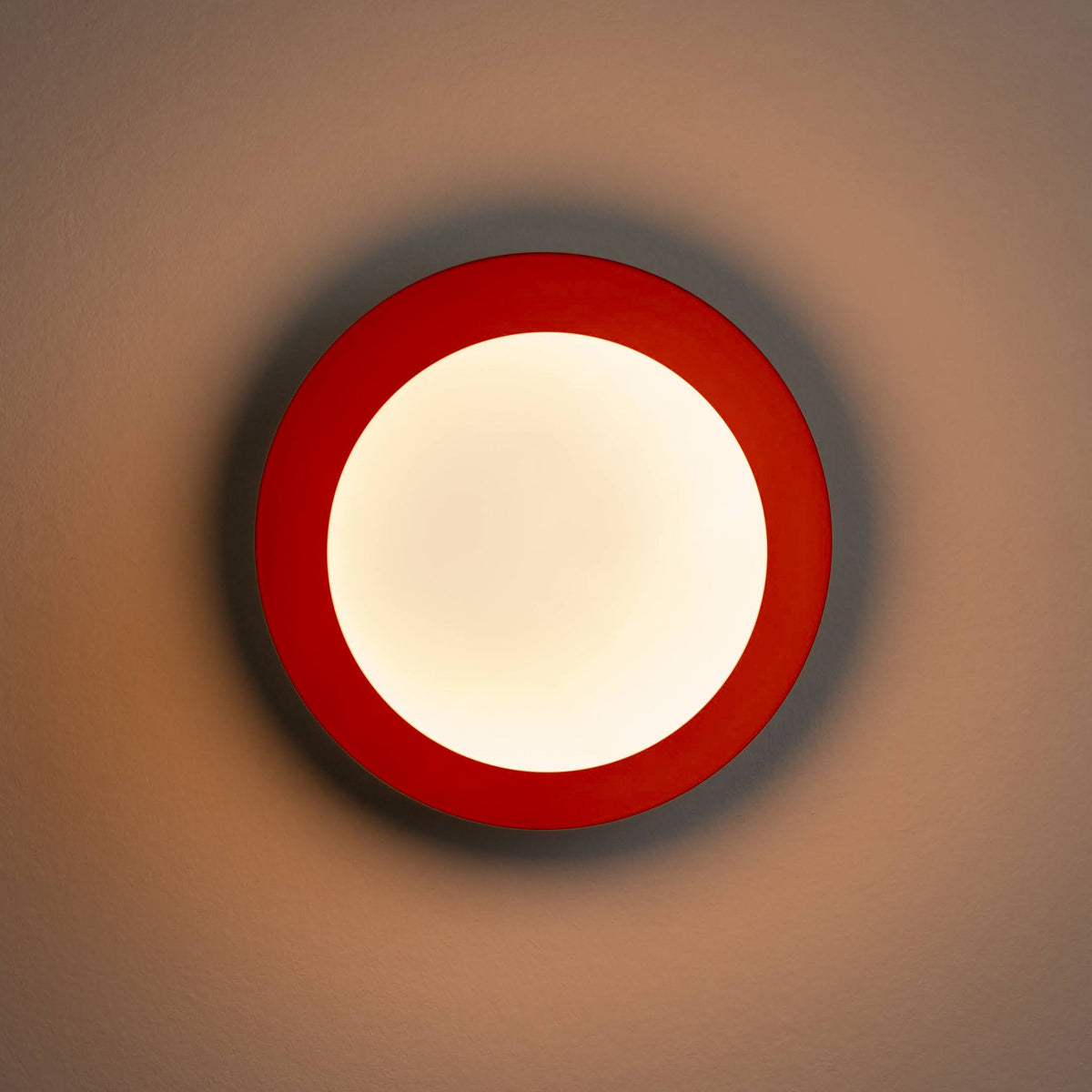 Opal Glass Disc Wall Light in Peel Orange