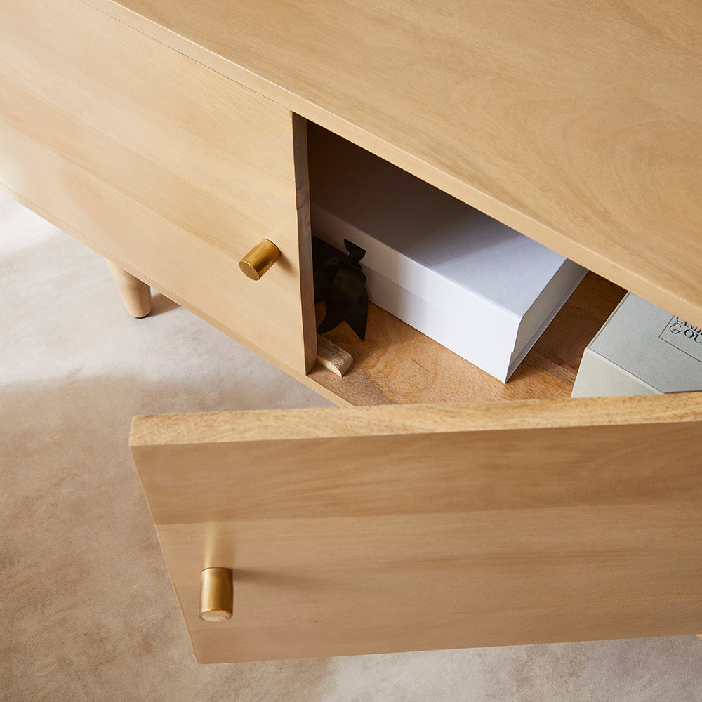 Minimalist Mango Wood Oslo TV Stand