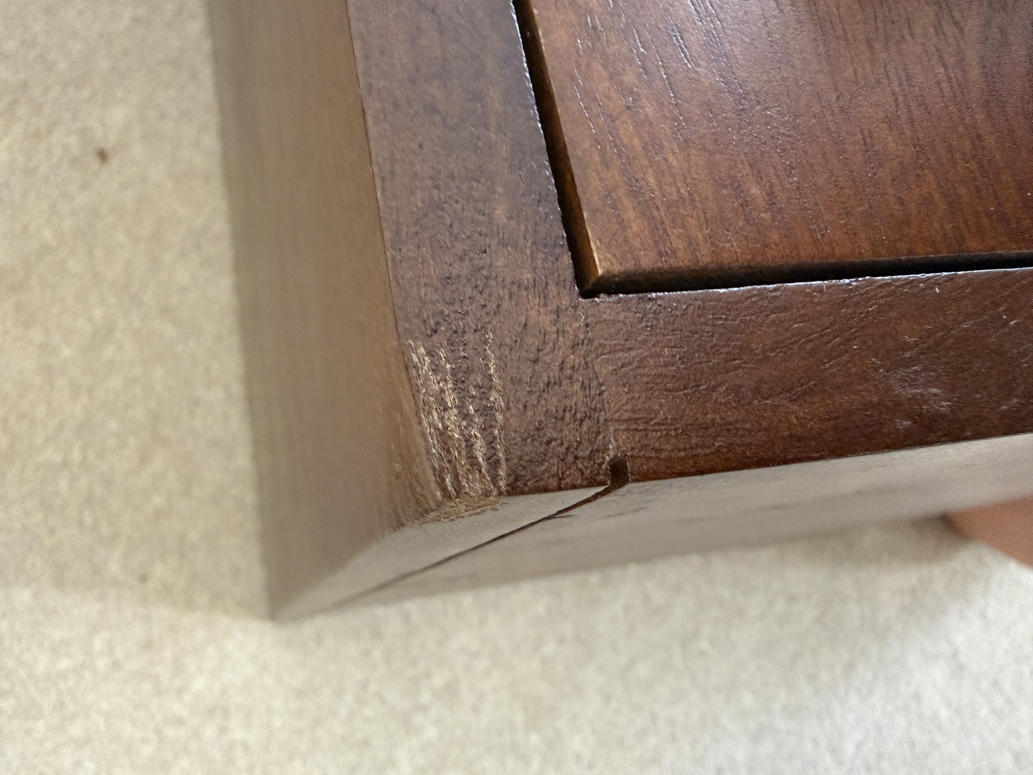 Scandinavian Walnut Oslo Bedside Table (Nicked)