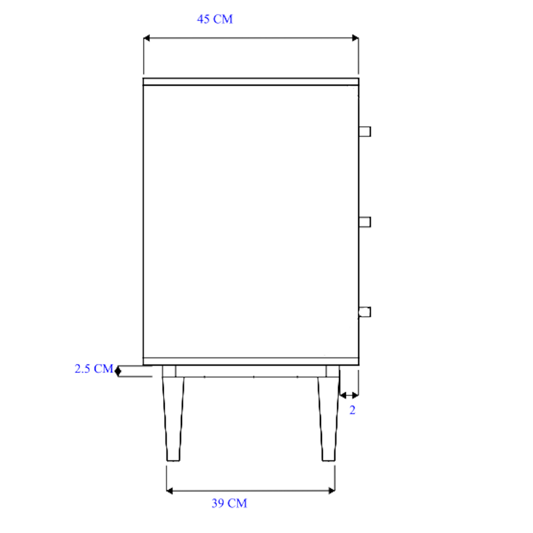 Scandinavian Light Walnut Oslo Chest of 3 Drawers – Fishe and Lilly