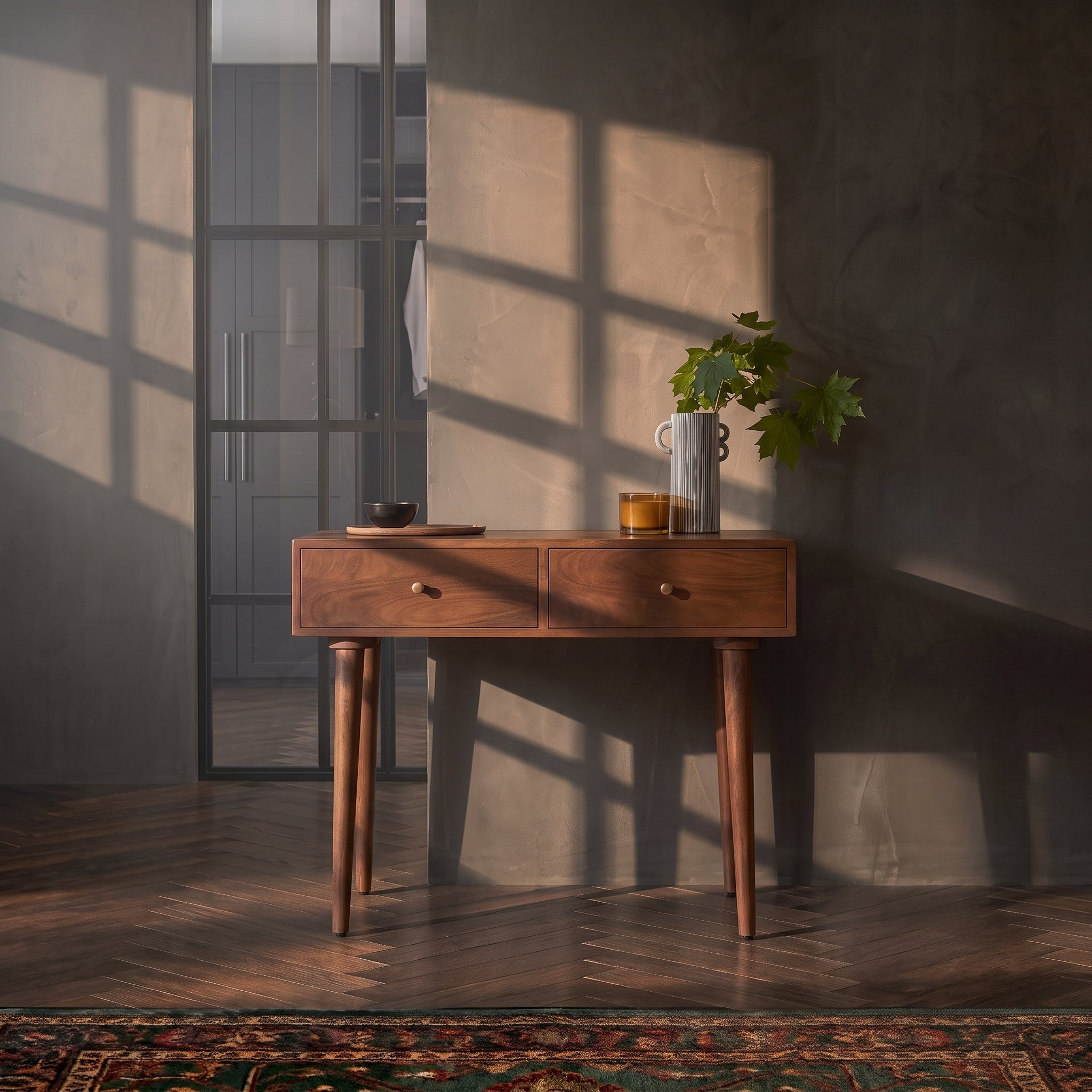 Scandinavian Walnut Oslo Console, Dressing Table, and Desk