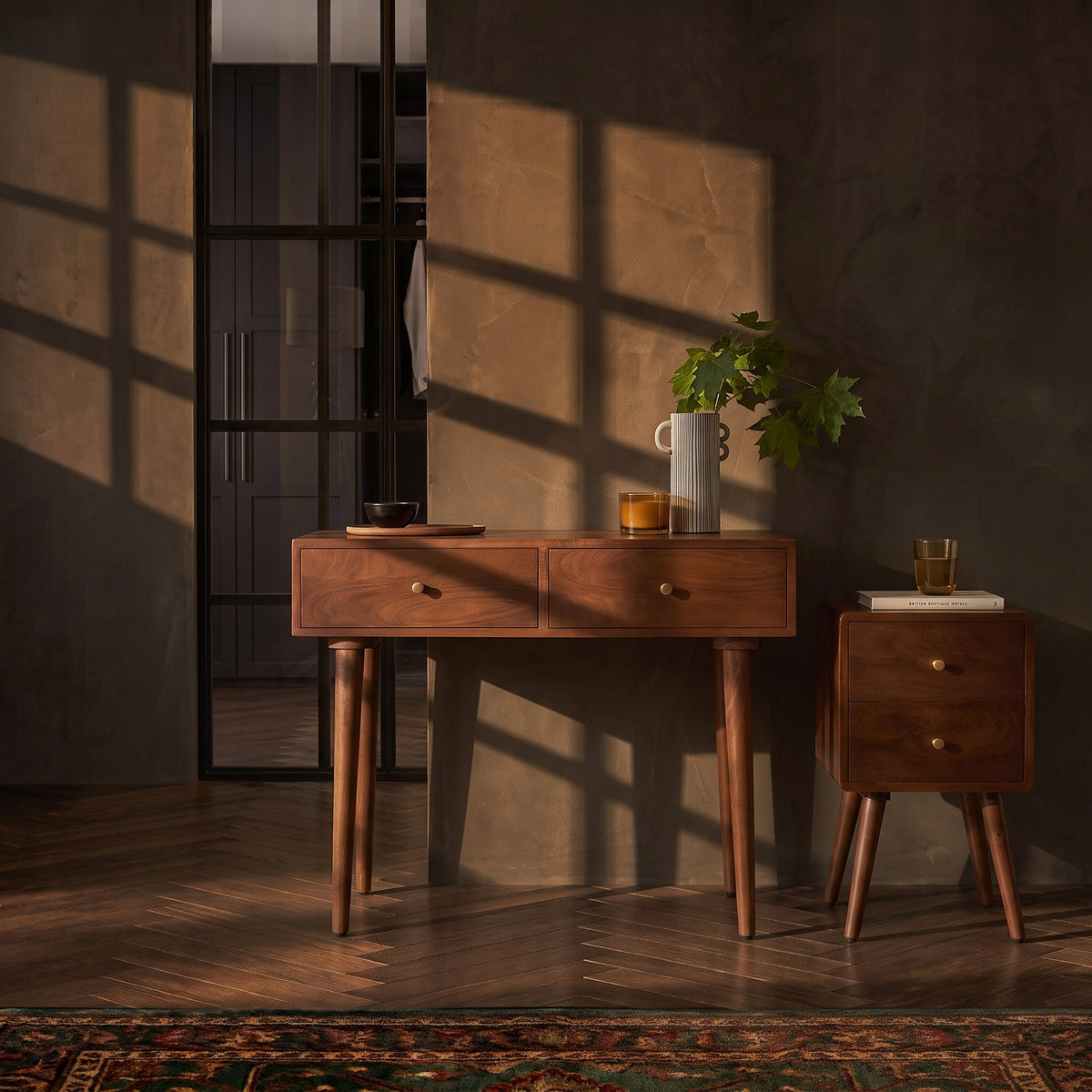 Scandinavian Walnut Oslo Console, Dressing Table, and Desk