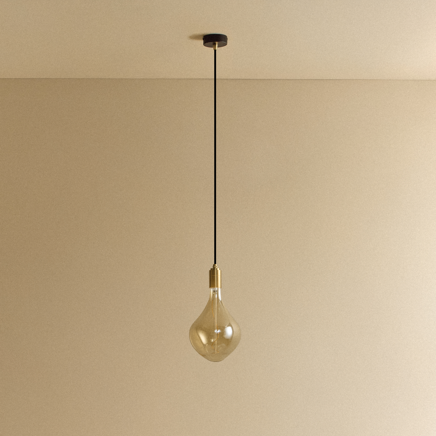 Voronoi II Pendant Light in Brass