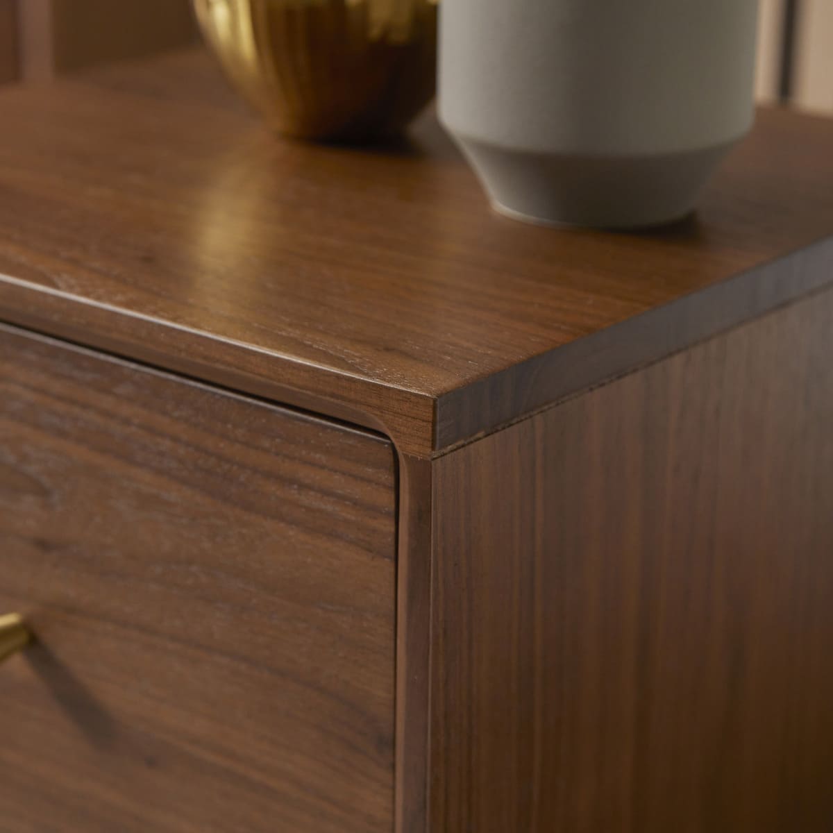 Wright Narrow Walnut Bedside Table