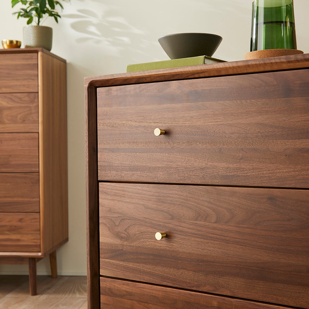 Ready Assembled Walnut Chest of Drawers – Fishe and Lilly