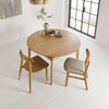 Wright Oak Round Extendable Dining Table