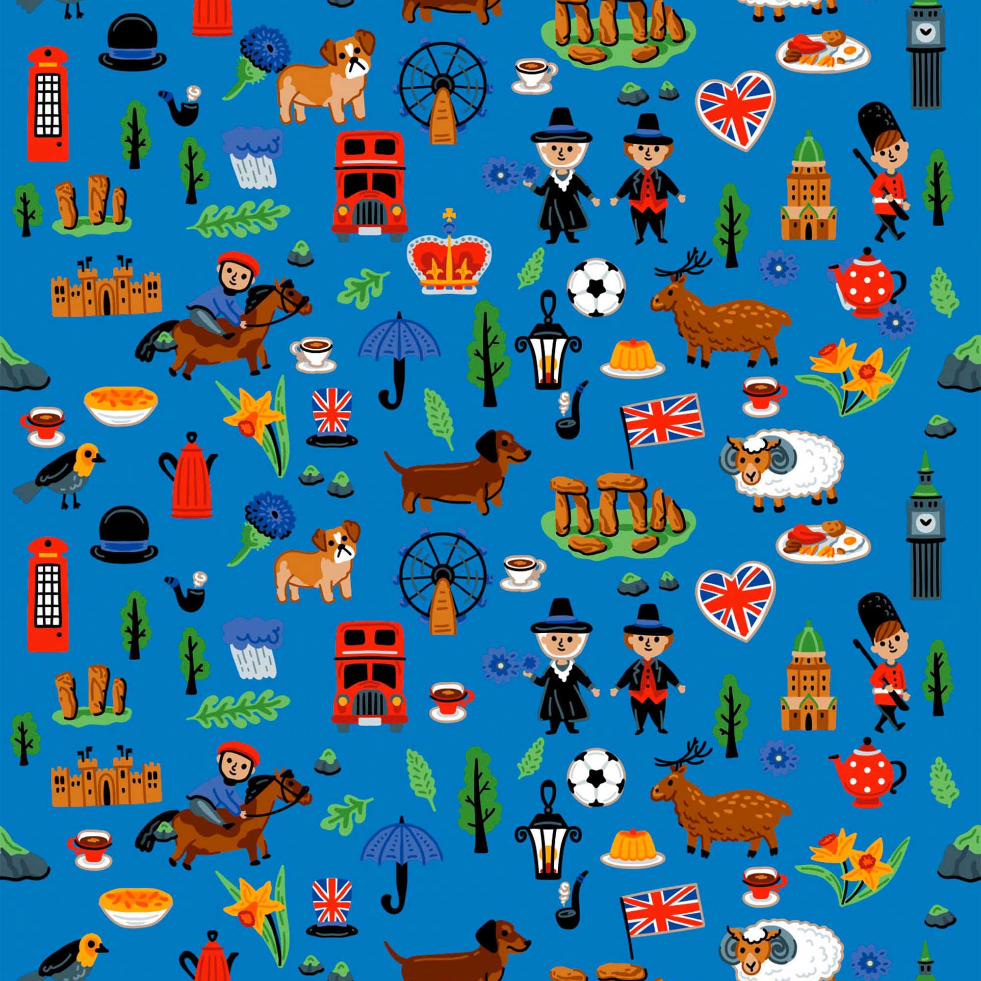 Bric-a-Brac Britannia Wallpaper