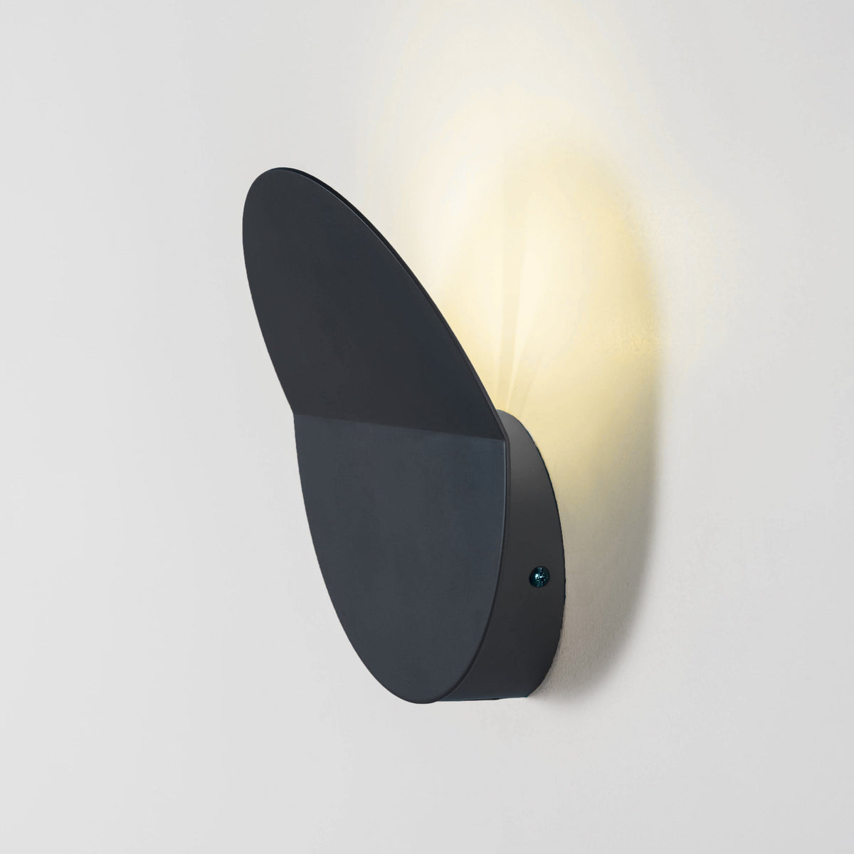 Matte Black Sculptural Indirect Wall Light