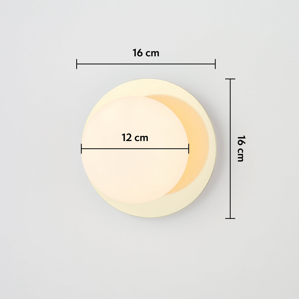 Polished Brass & Opal Globe Wall Light