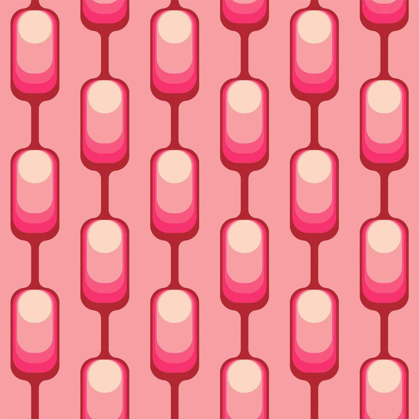 Carnaby Mod Pink Wallpaper